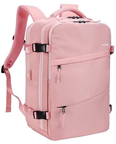 HOMIEE Reiserucksack Damen, Handgepäck Rucksack,15,6 Zoll Laptop Rucksack für Arbeit Schule Wochenende Reise, Sportrucksack Casual Daypack Schultasche, Kabinengröße