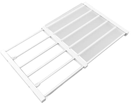 Spannstangenregal, Einfache Installation, Verstellbare Länge, Nagelfrei, Teleskopschrank, Stangenregal, Platzsparend, 16,5 Zoll Breite für Schrank (50-80 cm / 19,7-31,5 Zoll Länge)