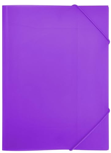 RAYLU PAPER - Ordner mit elastischen Gummibändern und Klappen, A4, Dokumentenmappe für Büro und Schule, aus 100% recycelbarem Polypropylen (A4, Violett)