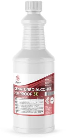 Denatured Alcohol 200 Proof 3C - High-Purity Solvent - 1 Quart (32 FL Oz) - Made in America - Alliance Chemical
