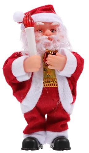 Ciieeo 1 STK Elektrische Weihnachtspuppe bürodeko büro Dekoration Exquisite Weihnachtsmann-Puppe Elektrische Weihnachtsmannpuppe Geschenktasche Musik dekor Puppe zum Thema Weihnachten