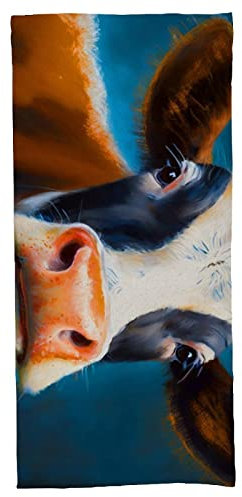 Mikrofaser Strandtuch Kuh Badetuch Groß Bedruckt Duschtücher Erwachsene Strandtücher, Für Schwimmbad, Reise, Wandern, 80x130cm