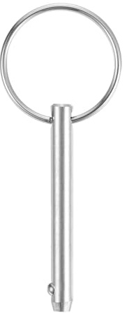 sourcing map 1Pcs 10mmx82mm Quick Release Pins, 316 Stainless Steel Marine Hardware for Marine Mountain Seat, Ship Outfitting, Shipbuilding, Silver