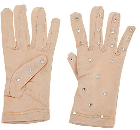 BESPORTBLE Thermische Schlittschuh-handschuhe Mit Klaren Strasssteinen Für Mädchen Rutschfeste Atmungsaktive Performancemodelle Für Eiskunstlauf Und Winteraktivitäten