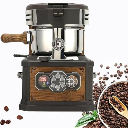 KHZKHC Coffee Bean Roaster, Cafe/Home Coffee Bean Roaster, 8 Heating Settings, Silent Roasting, Precise Temperature Control, Automatic Peeling, Nostalgic Retro