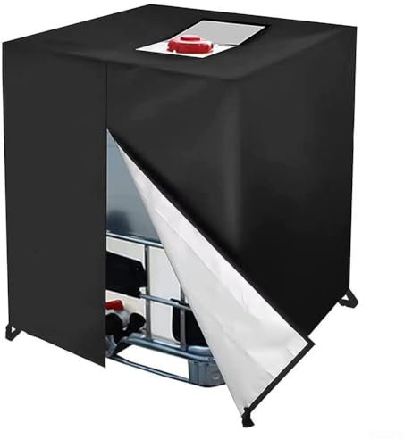 RANRAO Protezione per serbatoio dell'acqua con pioggia, impermeabile, antipolvere, con cerniera, copertura per serbatoio dell'acqua (300 l, 81 x 61 x 100 cm)