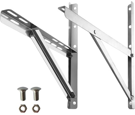 JUYAXIN Petit support de montage mural réglable pour climatiseurs à petite fente pour systèmes de pompes à chaleur et sans conduit d'extérieur