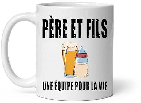 MugSmile Mug père et fils apéro bière biberon papa fête des pères