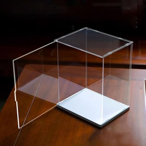 VIIGUIY Acryl Vitrine 100 150 200 250 300 350 400 450 500 Mm Acrylvitrine mit Tür, Vitrine Für Heimwerker und Handwerker, Transparenter Kasten, Alternative Glasvitrine(20x10x50cm/8x4x20in)