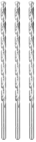 sourcing map 3pcs Twist Drill Bit 7mm Dia 200mm (7.87) Extra Long High-Speed Steel Spiral Jobber Drill Bits Fully Ground Drilling Tools for Wood Plastic Aluminum Thin Metal Sheet