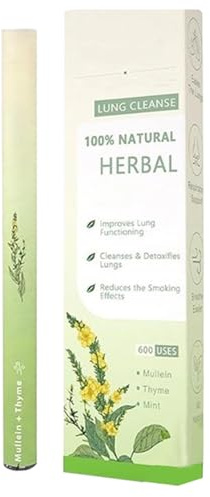Herbals - Penna diffusore d'aria con estratti di verbasco, timo e menta, inalatore per aromaterapia, detergente polmonare senza nicotina, per migliorare la respirazione, rinfresca l'aria e smettere di