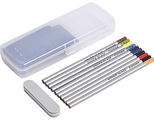 Gokelomg 10 couleurs/ensemble de crayons de couleur, bricolage en céramique, peint à la main, glaçage, craie, potier et outils de peinture