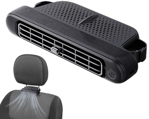 Ventilateur De Refroidissement USB Pour Siège De Voiture – 17,5 X 7,5 X 3,4 Cm, Ventilateur Pour Appui-tête À 3 Vitesses | Circulateur D'air De Refroidissement Portable ABS, Alimenté Par USB Pour Tout