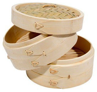 6 Bamboo Steamer Set (Includes 2 Steamers & 1 Cover) *iPro Kitchenware