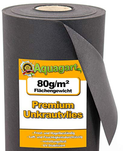 54m² Gartenvlies Unkrautvlies Unkrautfolie Mulchfolie Mulchvlies 80g/m² 1,80m breit