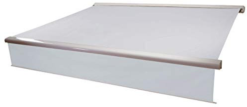 Mendler Elektrische Vollkassetten-Markise T124, 5x3m ausfahrbarer Volant - Acryl Creme