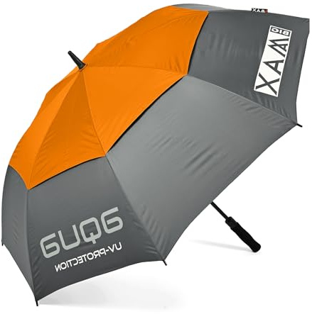 BIG MAX I-Dry Aqua Golf Regenschirm mit UV Schutz - 100% Wasserdicht (Orange)
