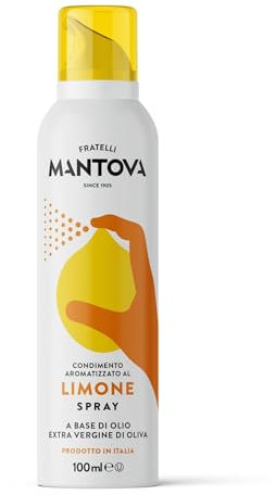 Limone Spray in Olio Extra Vergine di Oliva 100ml - Olio Spray italiano – Sprayleggero – 100% Naturale,100% Leggero, 100% Facile - Con lo spray risparmi fino al 90% di prodotto