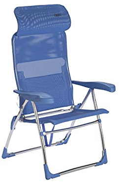 Crespo Silla Playa 7 pos. aluminio (Multifibra) COMPACT Asiento Alto