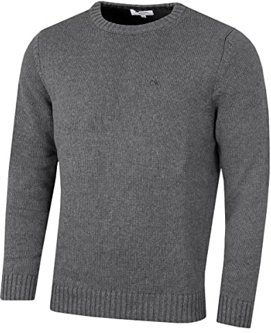 Calvin Klein Hombre Cuello Redondo Tour Comfort Golf Suéter - Gris Marl - M