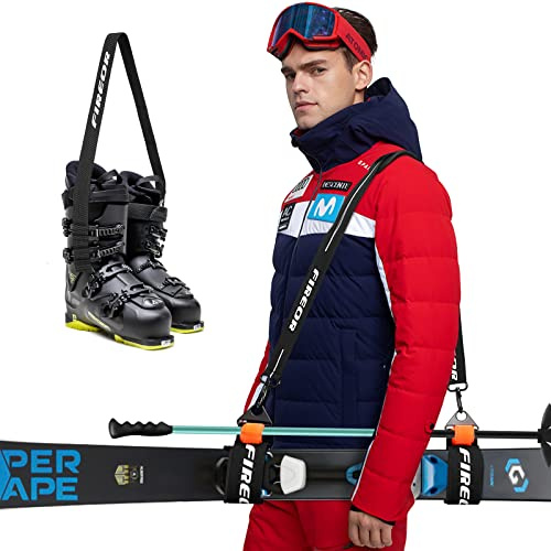 FIREOR Ski Carrier Strap, Snowboard, Pole and Boot Carry Sling Band Kit Father's Day Gifts for Family Dad Men Women & Kids