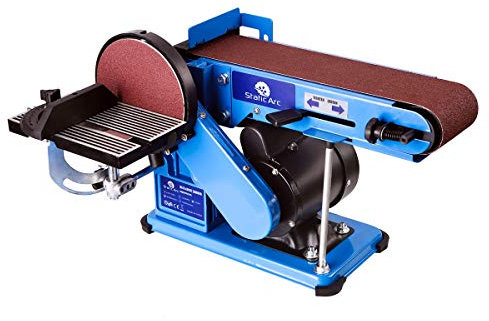 375W Electric Belt + DISC Sander 2in1 LINISHER Bench WORKTOP Wood Metal Sanding
