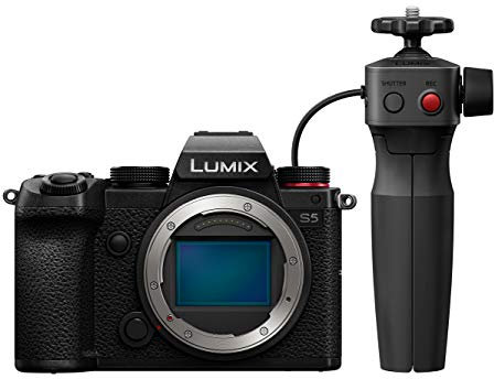 Panasonic LUMIX DC-S5GR-KIT S5 Full Frame Mirrorless Camera body, 4K 60P Video Recording with Flip Screen and Wi-Fi, L-Mount, 5-Axis Dual I.S, (Black) and Vlogging Grip [Amazon Exclusive]