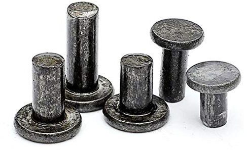 Remaches macizos, remaches de cabeza plana de color hierro, remaches de percusión de hierro M3M4M5-M5 * 12 mm * 1 kg