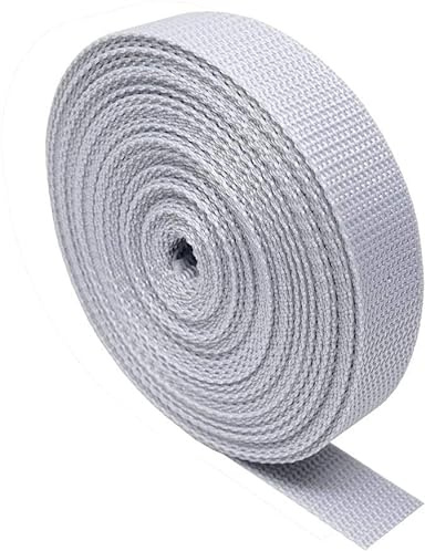 Fettuccia resistente - 5 metri - zaino/zaino, cinghia per bagagli/carichi, cintura (grigio chiaro, 50 mm)