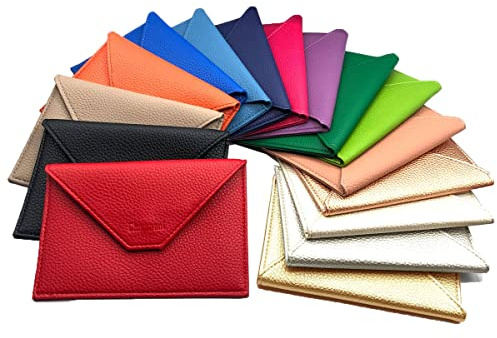 Charmoni - Dokumentenhalter für Auto – Form Umschlag – Führerscheintasche für Führerschein, Versicherung, Ausweis, Leder, 15 x 11 cm – Damen Herren, Pearl, Weiß, one size, Klassisch
