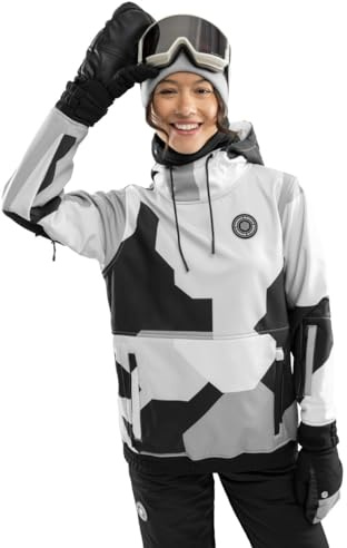 SIROKO - Veste de Snowboard pour Femme W1-W Tibet - S - Gris/Noir