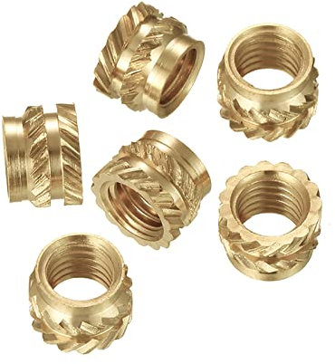 Set di dadi filettati femmina 120 pezzi, M3 x 4mm (L) x 5mm (OD), kit filettato in ottone per stampaggio ad iniezione di plastica, stampa 3D