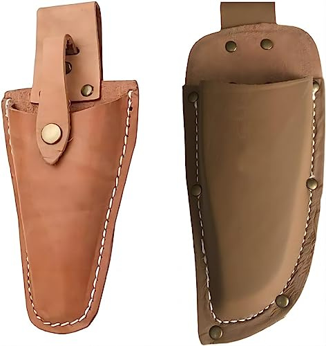 MASINIES 2 fundas de cuero para tijeras de podar de jardín, bolsa de cinturón para tijeras de podar, cuchillos de jardín