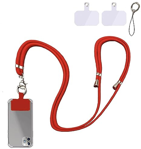 FFTANXS Cuerda para movil,Colgante para movil,Cordon para movil,1.5M Correa movil,Ajustable removible colgador movil,Cuerda movil para colgar para la mayoría de los smartphones