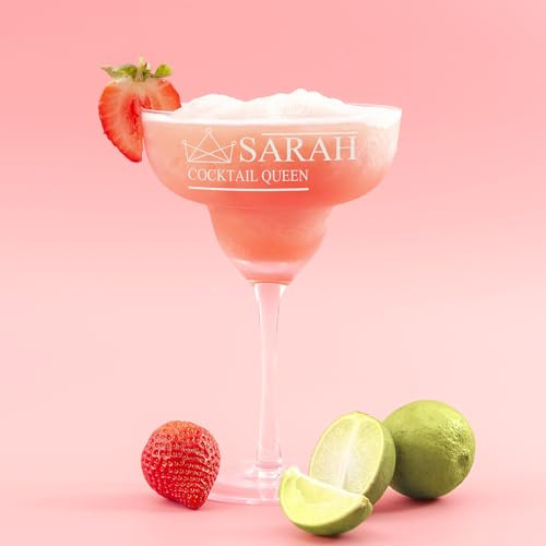So Bespoke Personalised Cocktail Glass Engraved Margarita Glass Gift Custom Glassware Personalized Drinkware Birthday Gift for Him or Her (Style 5)