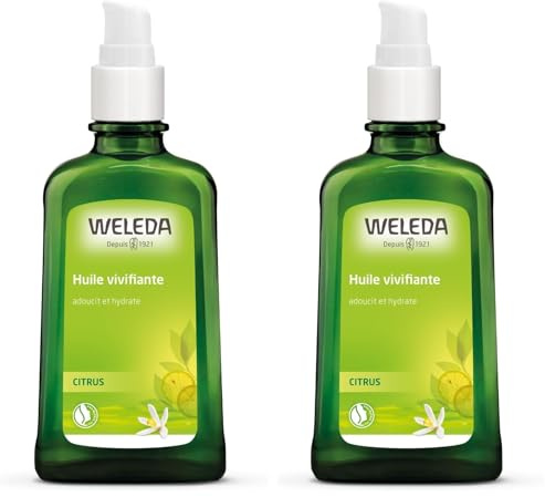 WELEDA Bio Citrus Körperöl - ätherisches Naturkosmetik Hautpflege Massageöl/Pflegeöl mit Zitronenöl & Mandeöl zur Pflege & zum Schutz vor trockener Haut erfrischendem Zitrone Duft (vegan / 100ml)