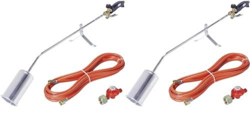 ROTHENBERGER Industrial Anwärmbrenner RoMaxi Eco inkl. 5m Propangas Schlauch & Druckregler, Unkrautvernichtung, Unkrautentferner, Bitumenbahnen - 1500000930 (Packung mit 2)
