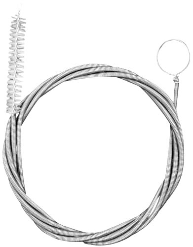Tube Cleaning Brush 2M Long Tube Cleaner Brush with Flexible Handle Radiator Cleaner Brush Drain Cleaner for Refrigerators Freezers Bathrooms Sinks Tubs Kitchens Plumbing(COLOR:Silver)