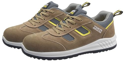 Foot Guard - Scarpe Antinfortunistiche da Lavoro Unisex-Adulto, Scarpe Sicurezza, con Punta in Acciaio, Suola Antishock E Antiforo (Marrone, Sistema Taglie Calzature EU, Adulto, Numero, Media, 41)