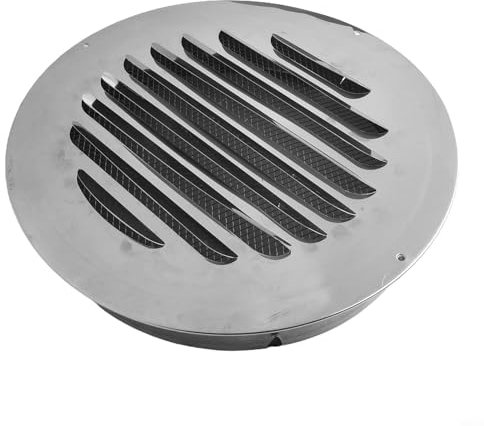 70–300 mm Lüftungsgitter, Abzugshaube, Edelstahl, flach, rund, Lüftungsgitter, Außenwand, Abluftventilator, Lüftungsgitter, Abdeckungswerkzeug für Küche, Badezimmer (300 mm)