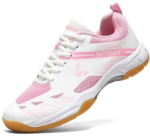 NGARY Hallenschuhe für Damen, Badmintonschuhe, leichte, rutschfeste Pickleball-Volleyball-Sneaker, Tennis- und Tischtennis-Turnschuhe