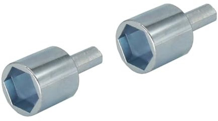 2st Bohradapter Erdungsstabtreiber Nivellierbuchse Nivellierfüße Steckdose Für Bohrmaschinen Anhänger-nivellierungsheber Adapter Für Scherenheber Verchromter Kohlenstoffstahl Gatuida