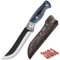 Fubinaty Chef Knife 5.5 Inch Cooking Knife Handmade Forged Kitchen Knives Full Tang High Carbon Steel Meat and Vegetable Knife with Sheath and Wooden Handle