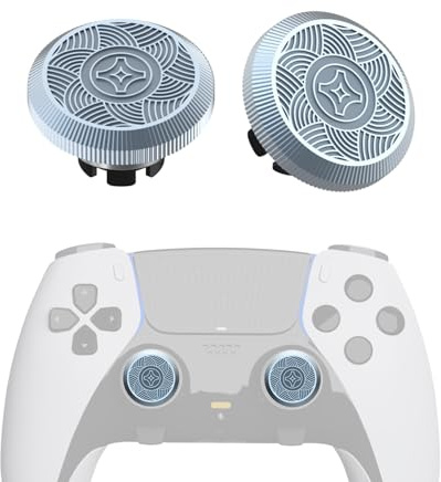 KD.FLY Lot de 2 joysticks en métal pour manette PS5 Edge, kit de remplacement pour manette PS5 DualSense Edge, pièces d'accessoires en aluminium métallique, géométrie sacrée