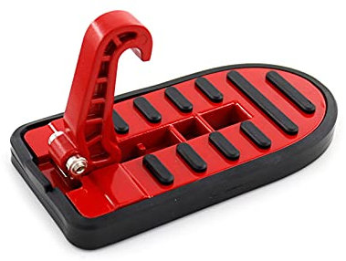 Pedal Puerta Coche,Pedal para Puerta de Coche Multifunción Antideslizante sin Deslizamiento Rack Step Puerta Paso Paso Universal Latch Gancho Auxiliar Pedal Pedal Aleación de Aluminio(Red)