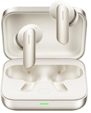 realme Buds Air7 Pro Auriculares Inalambricos Bluetooth, Cancelación Inteligente de Ruido Activa de 53dB, Audio Hi-Res & LHDC 5.0, Sonido Espacial 360°, Autonomía hasta 52 Horas,43ms retraso, Blanco