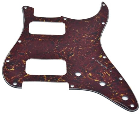 KAISH Humbucker H/H Schlagbrett mit 11 Löchern, moderner Stil, für amerikanische Stratocaster mit Dual-Humbucking-Tonabnehmern, Humbucker mit runden Ecken, Vintage-Schildkröte