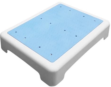 Warmhm Badewannenhocker Vielseitig Einsetzbar aus Pp und TPR Rutschfester mit Nonslip Design Kurzer Duschtritthocker für Badezimmer für Kinder und Senioren