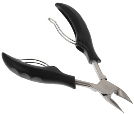 OUNONA Cortaúñas Doméstico de Acero Inoxidable Negro Bordes Precisos, Herramienta para Manicura y Pedicura Especial para Uñas Encarnadas en Casa o Salón
