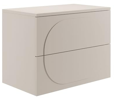 Vente-unique - Meuble sous Vasque Suspendu avec Planche - Beige - 80 cm - VUTOMA